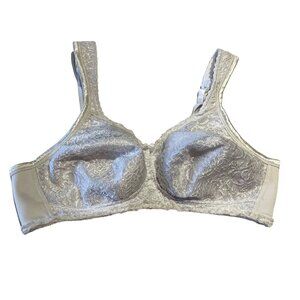 Playtex Bra 18 Hour Soft Cup 38 C Pad Pockets No Pads Embroidered u